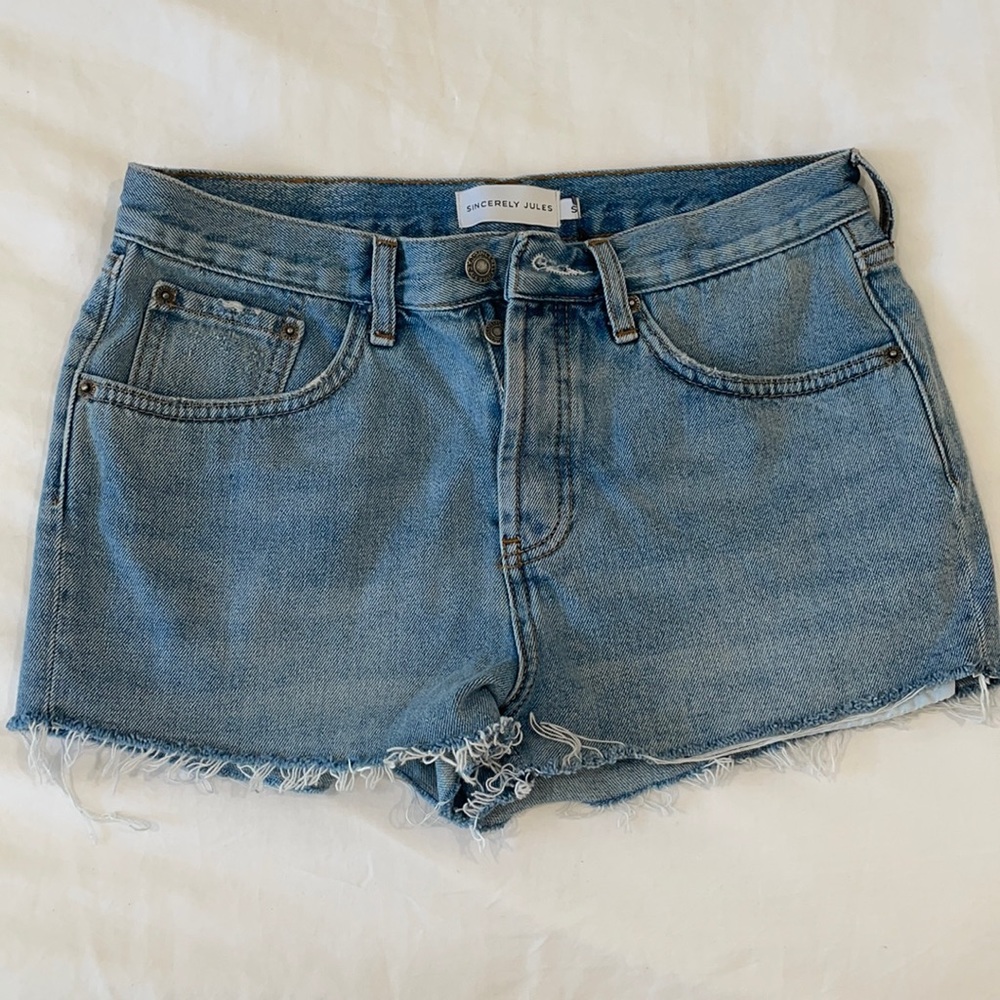 Sincerely Jules High Waisted Denim Shorts